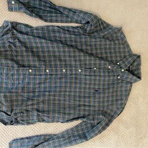 Ralph Lauren Blue and Green Casual Button Down Shirt